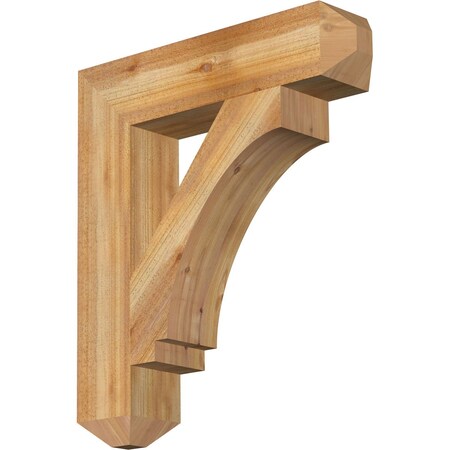 Ekena Millwork Imperial Craftsman Rough Sawn Bracket, Western Red Cedar, 6"W x 28"D x 32"H BKT06X28X32IMP04RWR